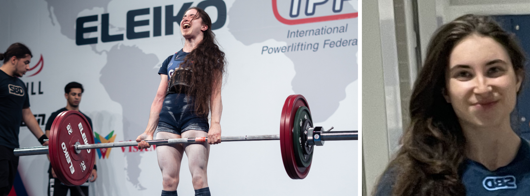 Gwen Marsden competing in a powerlifting competition