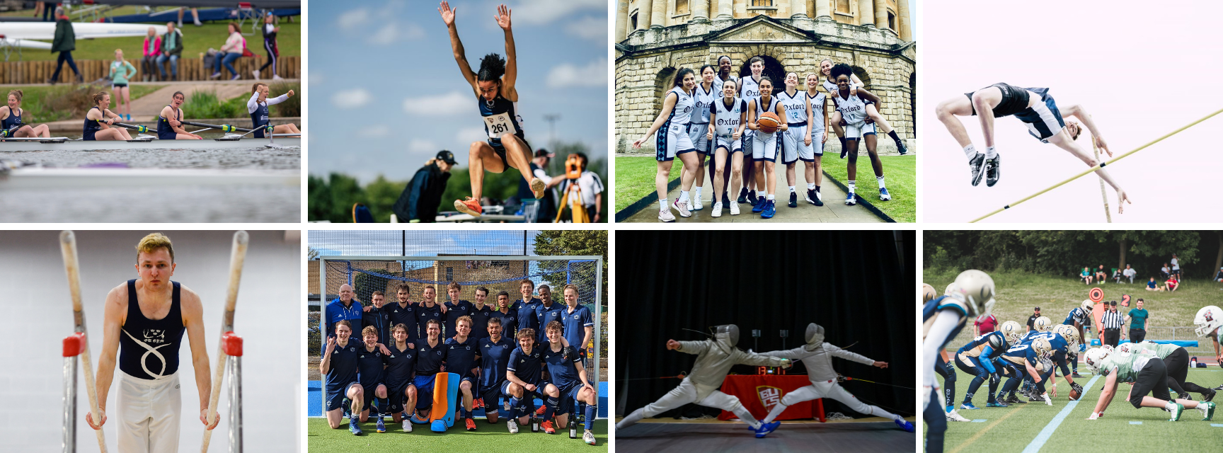 Collage of Oxford Students competing in BUCS competitions