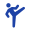 Blue taekwondo logo