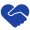 Blue handshake favicon