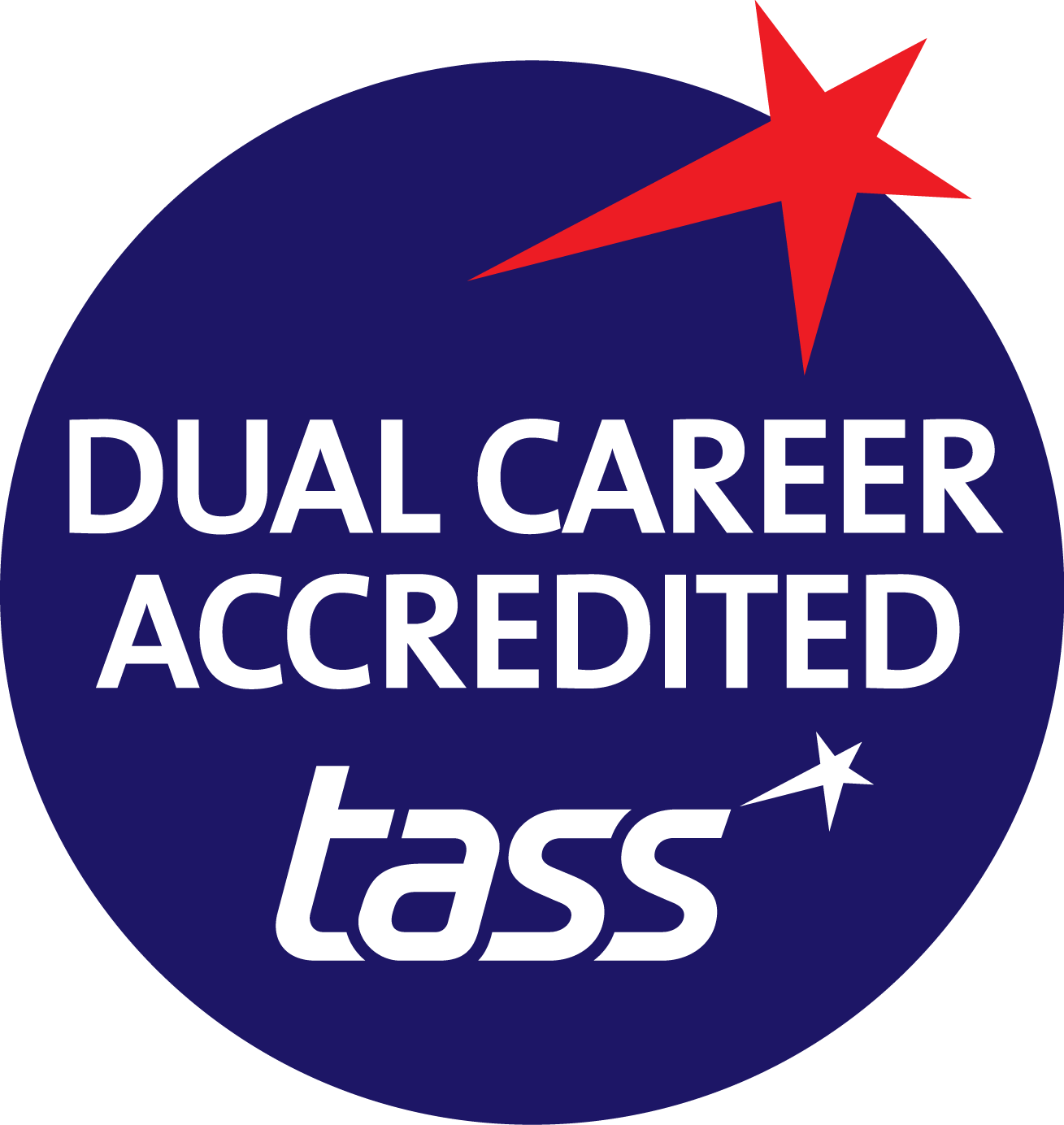 A logo to signify that Oxford is a TASS Dual Career accredited institution