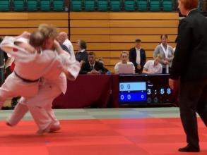 Judo athlete competing