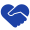 Blue handshake favicon